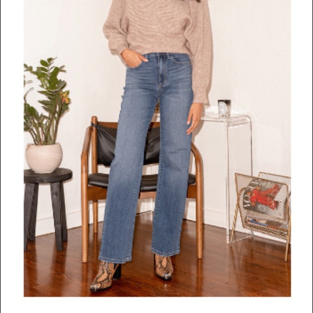 LuLu’s High Rise Wide-Leg jeans NWT